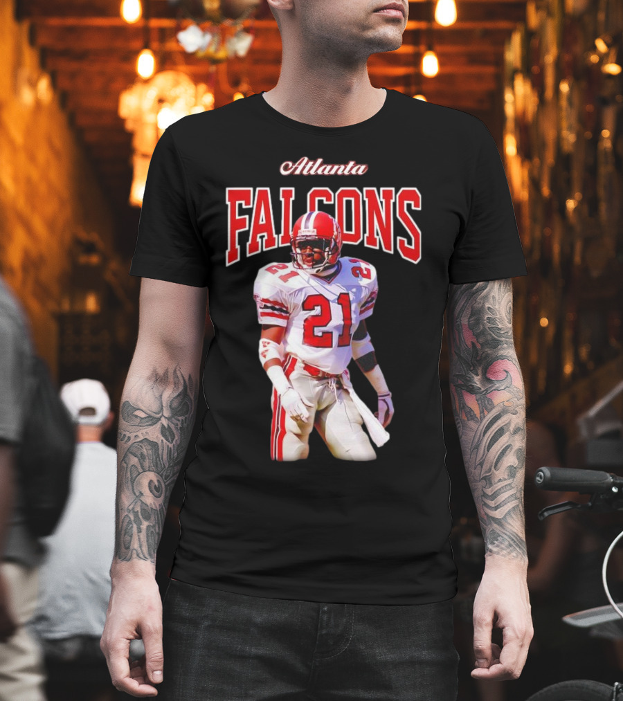 Atlanta Falcons Deion Sanders Retired Player 21 Sideline Legend T-Shirt