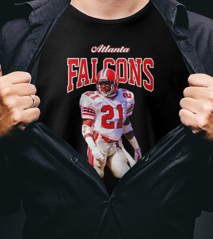 Atlanta Falcons Deion Sanders Retired Player 21 Sideline Legend T-Shirt