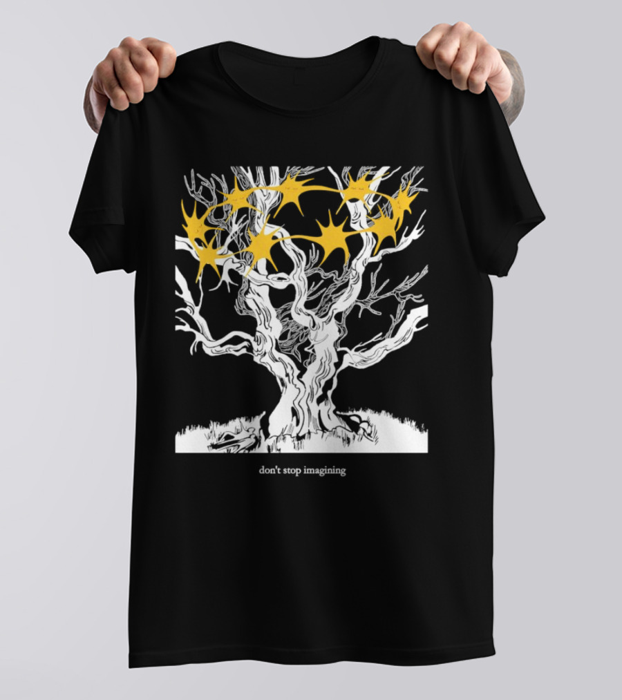 Don’t Stop Imagining Tree With Yellow Stars T-Shirt