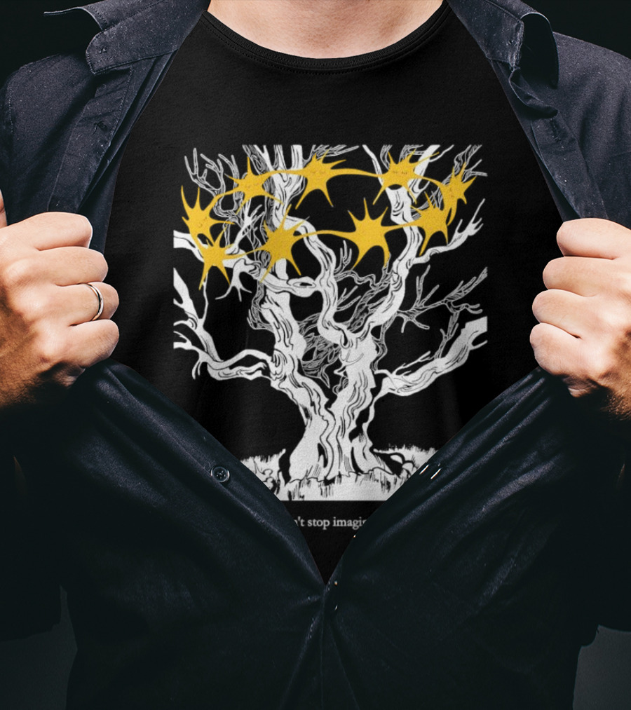 Don’t Stop Imagining Tree With Yellow Stars T-Shirt