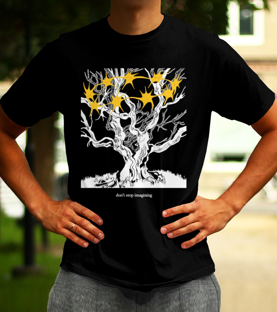 Don’t Stop Imagining Tree With Yellow Stars T-Shirt