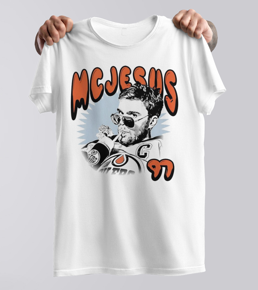 Edmonton Oilers McJesus 97 Connor McDavid T-Shirt