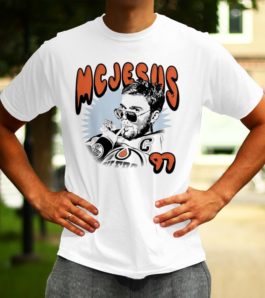 Edmonton Oilers McJesus 97 Connor McDavid T-Shirt