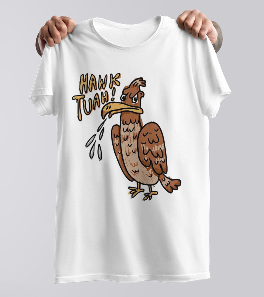 Hawk Tuah Tough Angry Bird With Spilled Ink T-Shirt