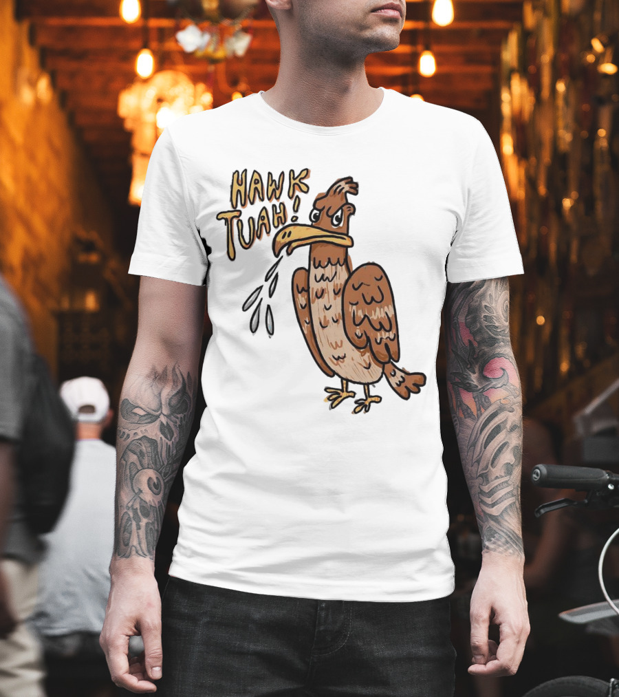 Hawk Tuah Tough Angry Bird With Spilled Ink T-Shirt