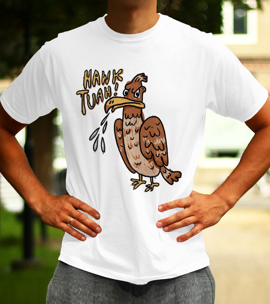 Hawk Tuah Tough Angry Bird With Spilled Ink T-Shirt