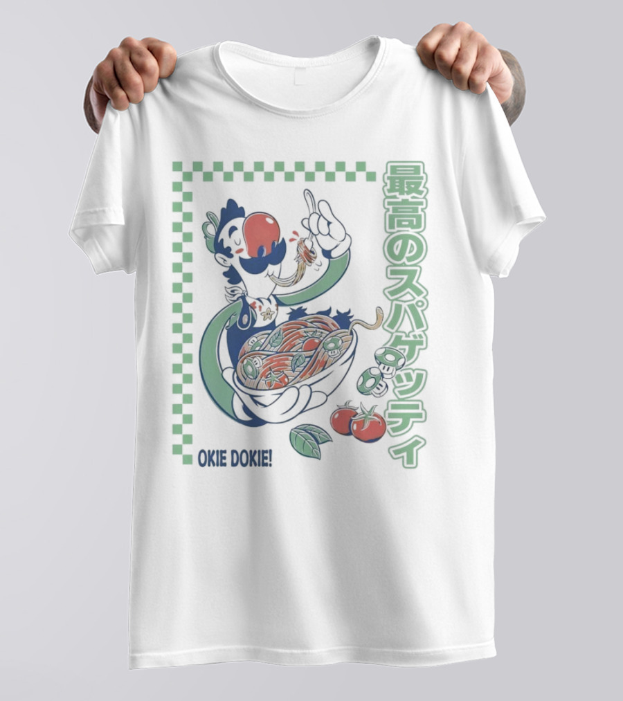 Luigi Okie Dokie Spaghetti T-Shirt
