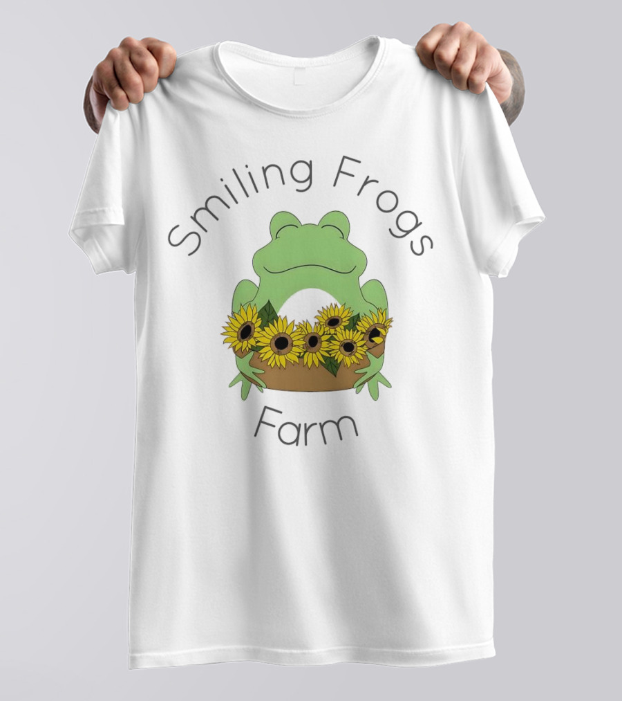 Smiling Frogs Farm Sunflowers Frogs T-Shirt