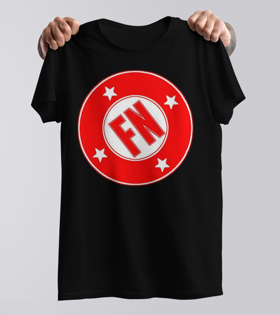ALL FN Wrestling Red Circle Stars Shield T-Shirt