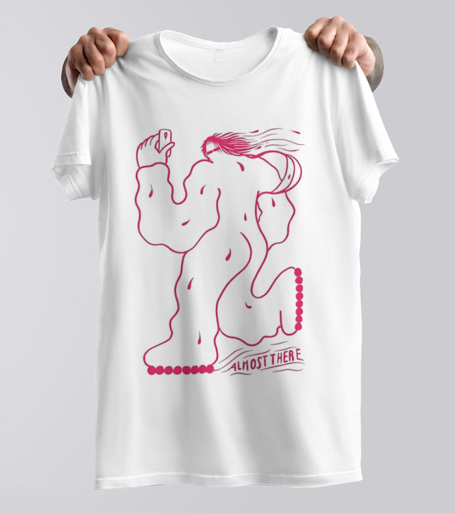 Almost There Red Abstract Figure T-Shirt