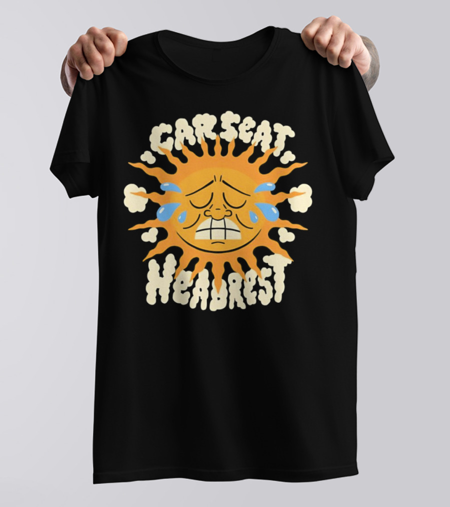 Car Seat Headrest Sun Crying Face T-Shirt