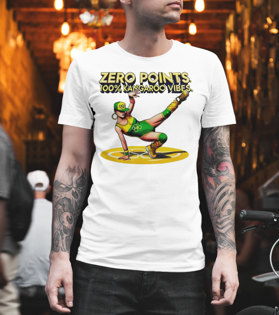 Zero Points 100% Kangaroo Vibes Breakdancing RayGun T-Shirt