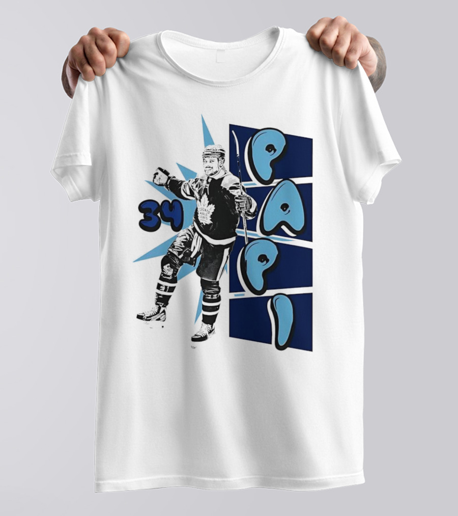 Toronto Maple Leafs Auston Matthews 34 Papi Hockey Legend T-Shirt