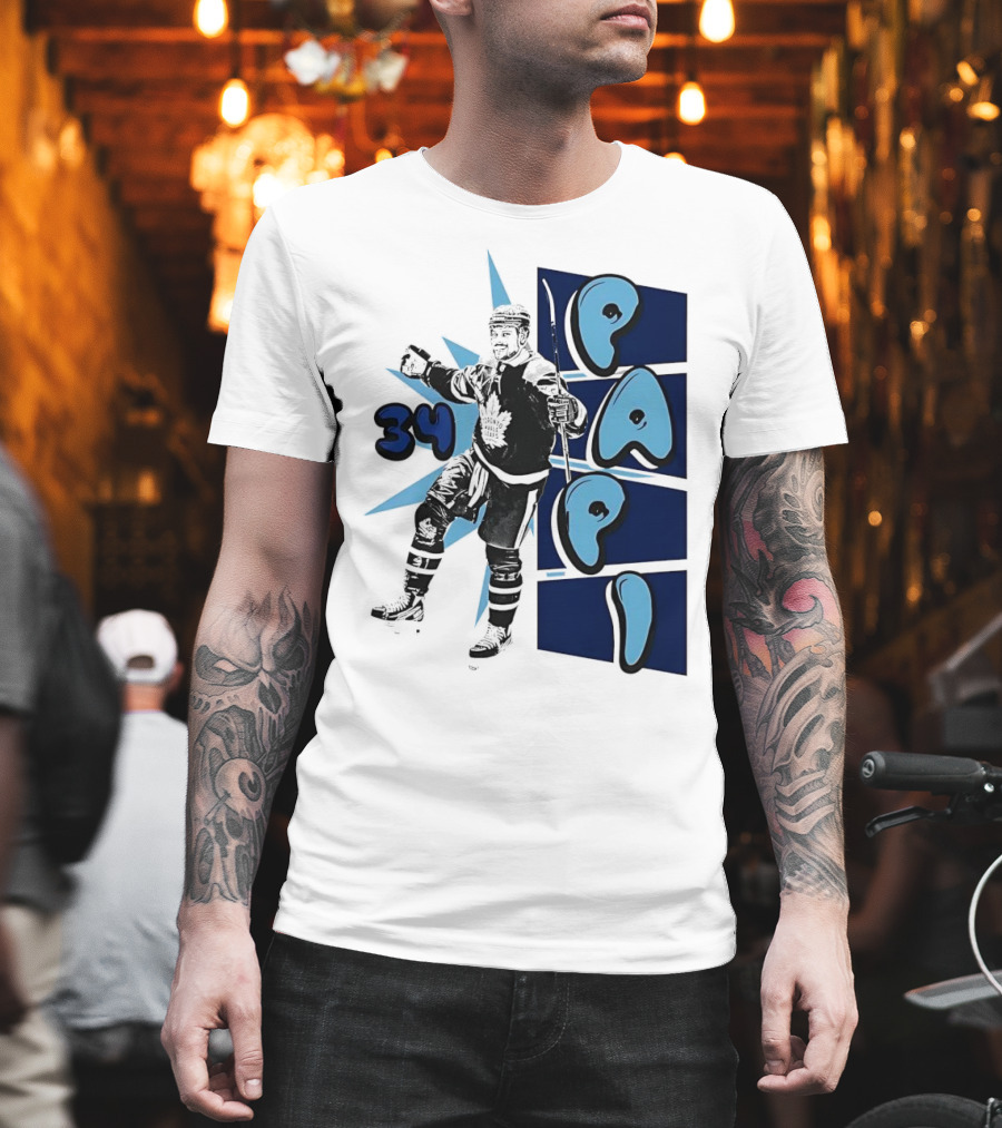 Toronto Maple Leafs Auston Matthews 34 Papi Hockey Legend T-Shirt