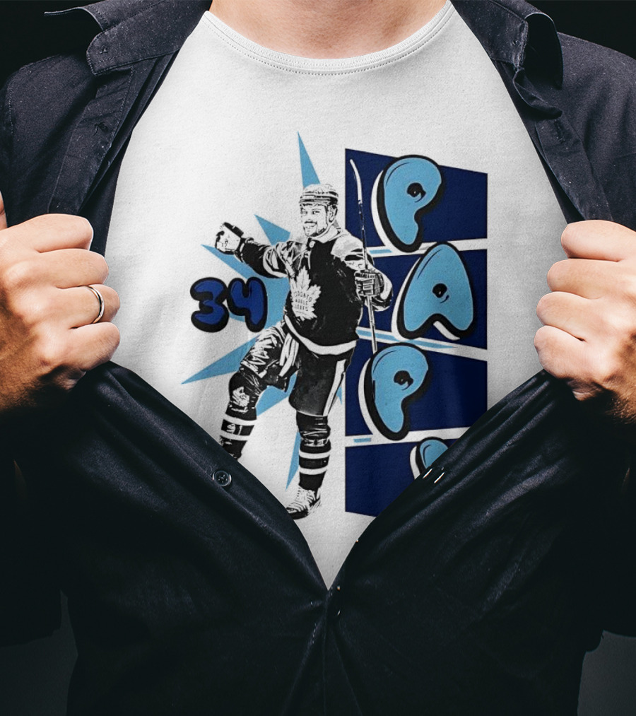 Toronto Maple Leafs Auston Matthews 34 Papi Hockey Legend T-Shirt