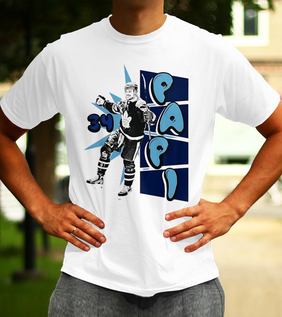 Toronto Maple Leafs Auston Matthews 34 Papi Hockey Legend T-Shirt