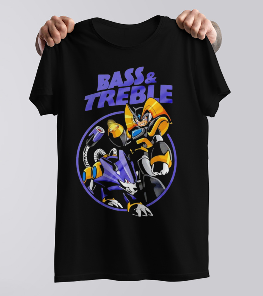 Bass And Treble Mega Man X Black Sabbath Crossover T-Shirt