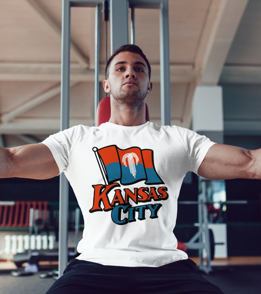 Kansas City Flag With Orange And Blue T-Shirt