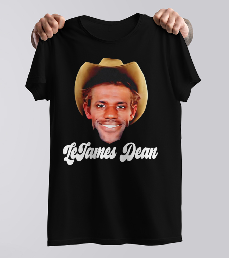 LeBron James LeJames Dean Cowboys And Basketball Fusion Gesicht T-Shirt