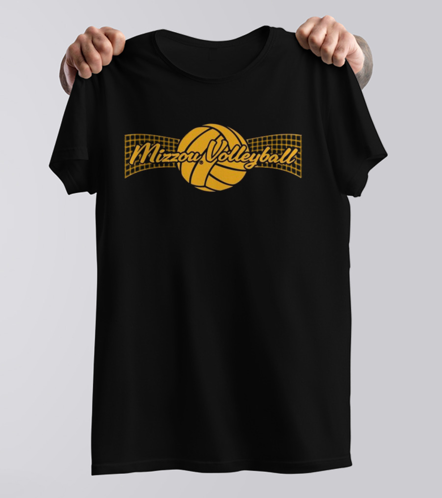 Mizzou Tigers Volleyball Gold Net T-Shirt