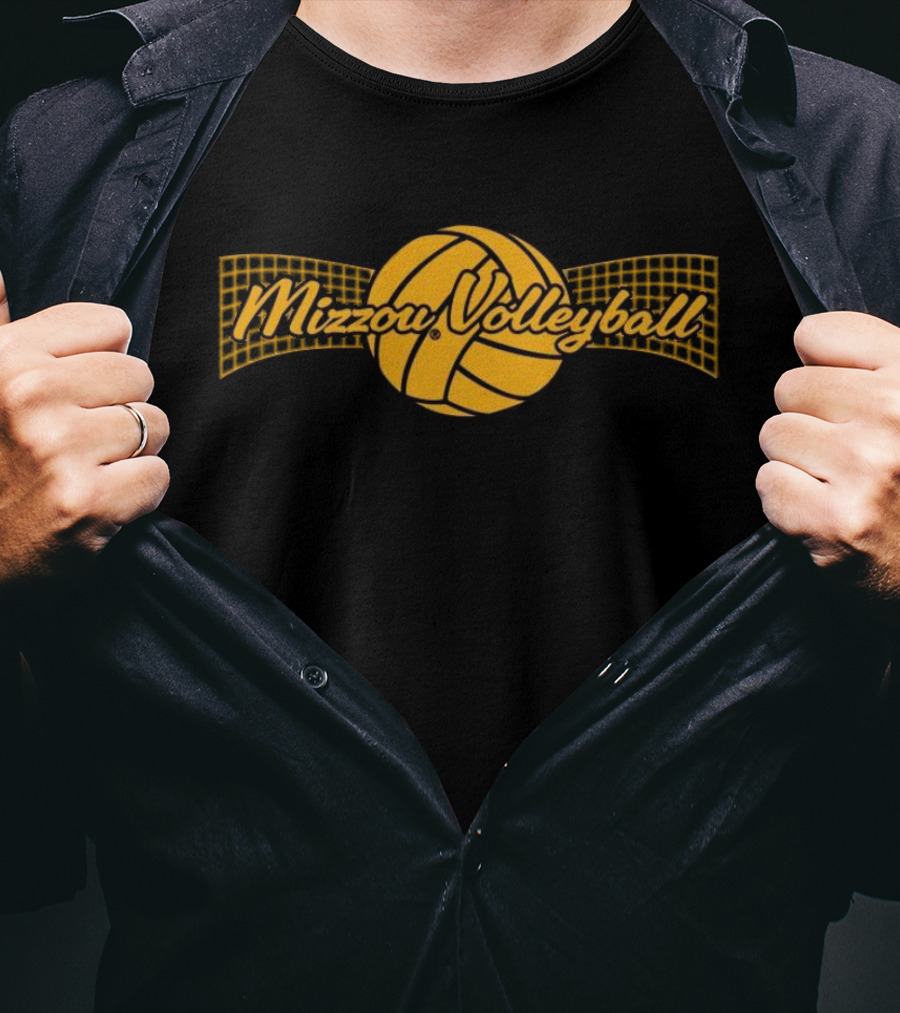 Mizzou Tigers Volleyball Gold Net T-Shirt