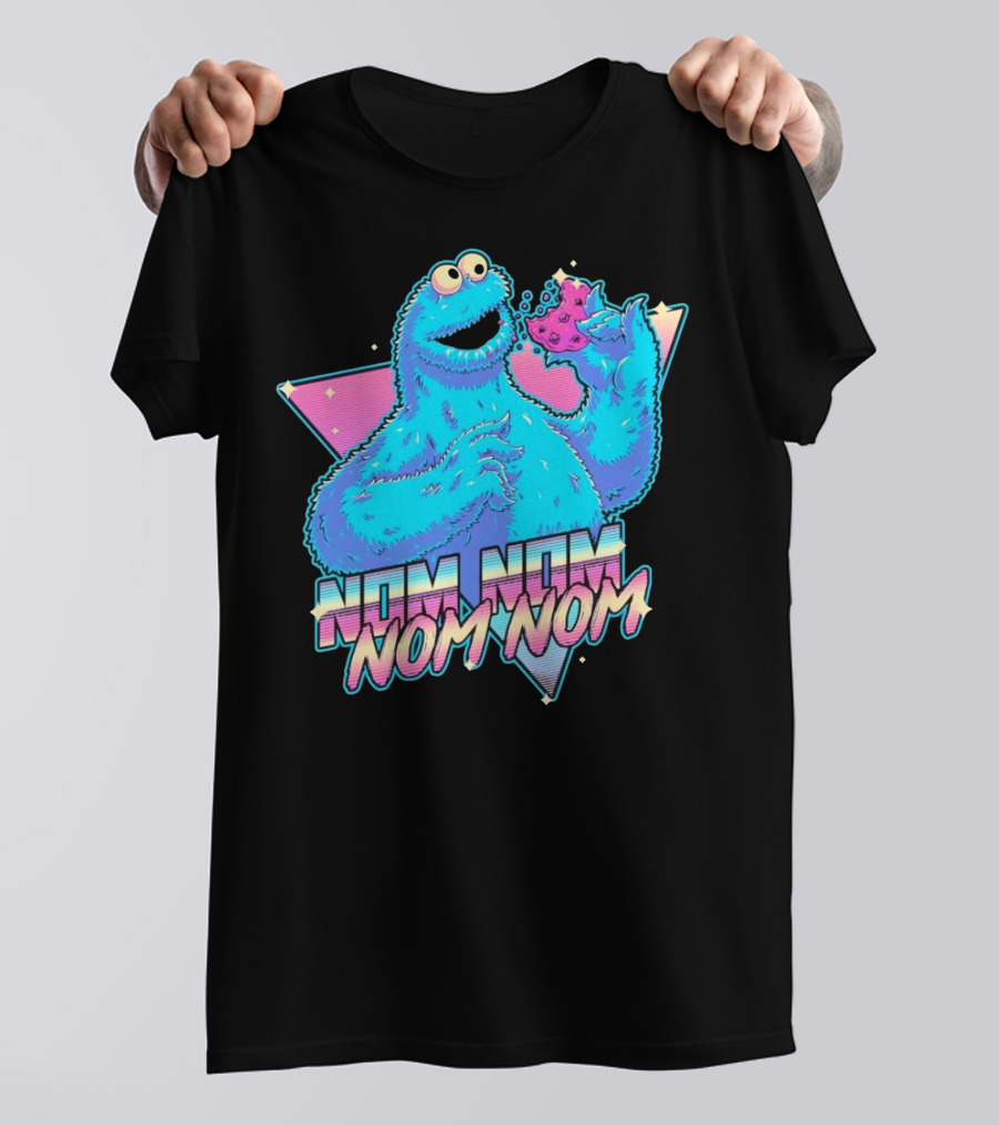 Nom Nom Nom Monster Who Loves A Cookie T-Shirt