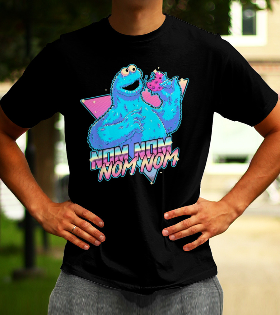 Nom Nom Nom Monster Who Loves A Cookie T-Shirt