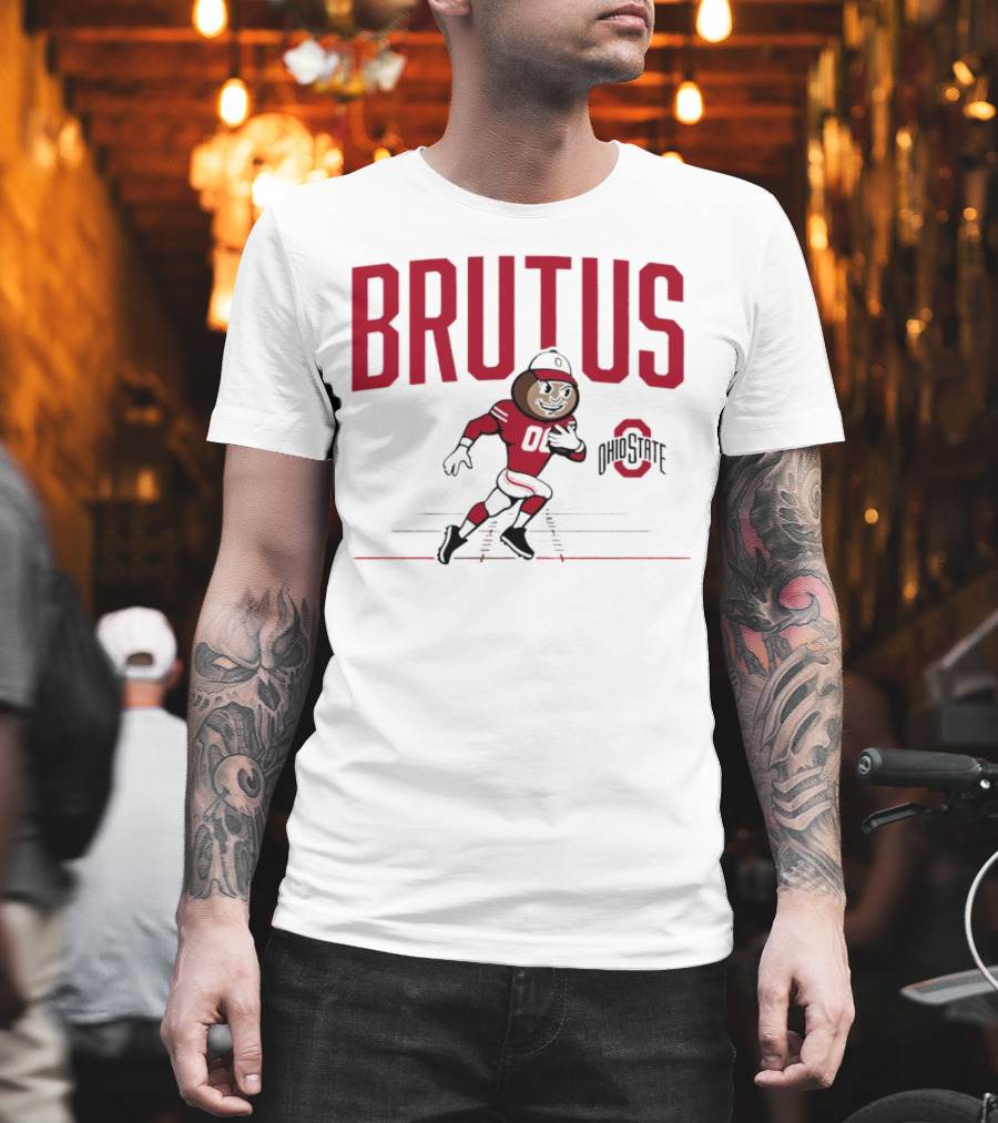 Brutus Ohio State Buckeyes 00 Running Mascot T-Shirt
