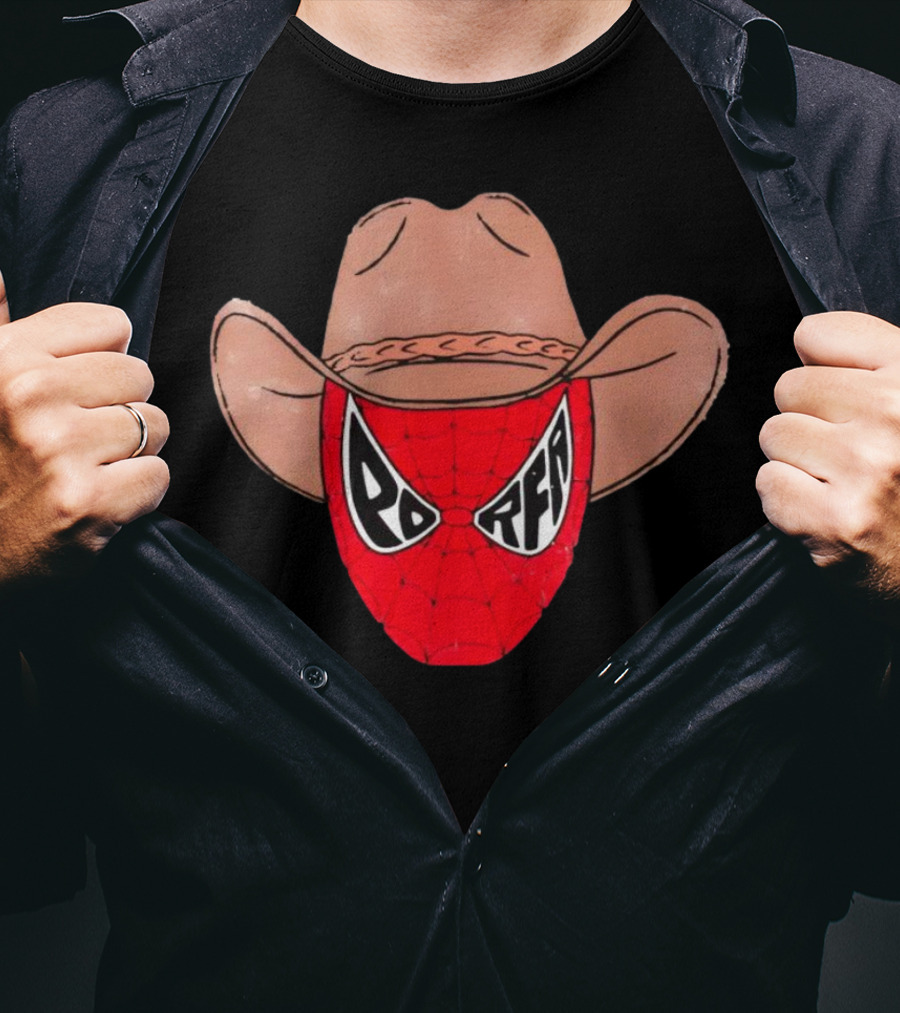 Porfa Porfaman Cowboy Spider Man T-Shirt