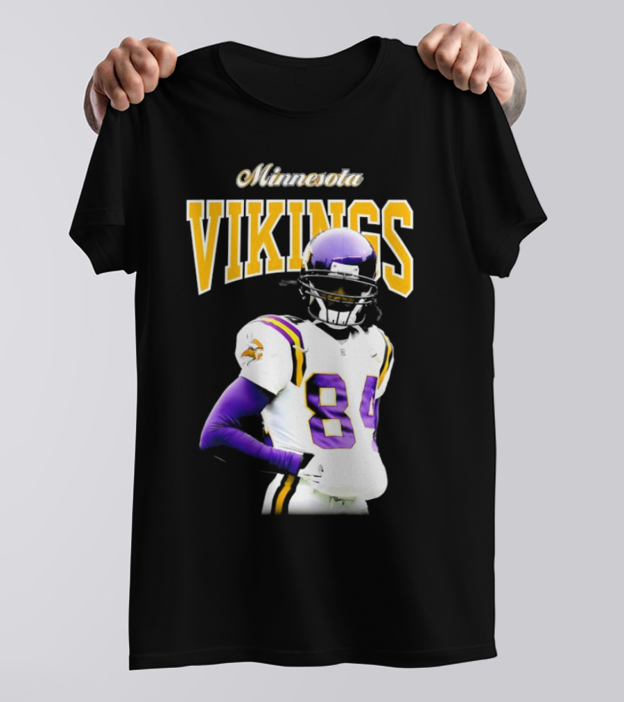 Minnesota Vikings Randy Moss Number 84 Retired Player Sideline Legend T-Shirt