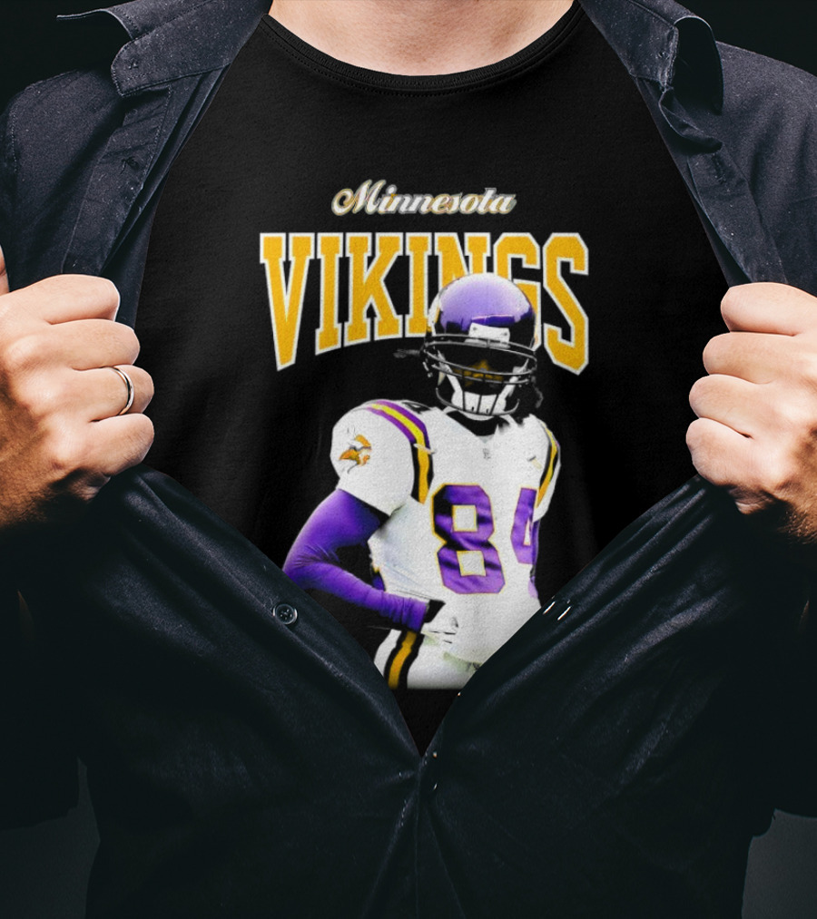 Minnesota Vikings Randy Moss Number 84 Retired Player Sideline Legend T-Shirt