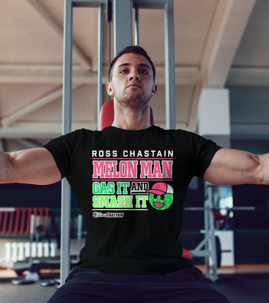 Ross Chastain Melon Man Gas It And Smash It Watermelon Face T-Shirt