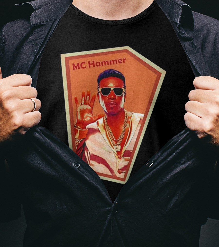MC Hammer Retro Iconic Style Sunglasses Chains Wave Hand Gesture T-Shirt