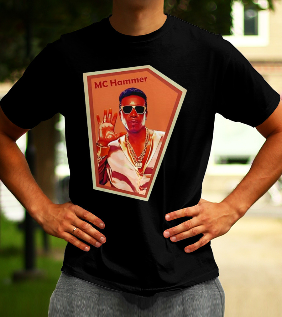 MC Hammer Retro Iconic Style Sunglasses Chains Wave Hand Gesture T-Shirt