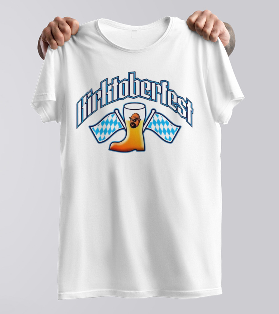 Kirktoberfest Beer Mug With Checkered Flags T-Shirt