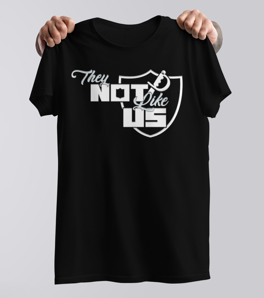 Las Vegas Raiders They Not Like Us Shield T-Shirt