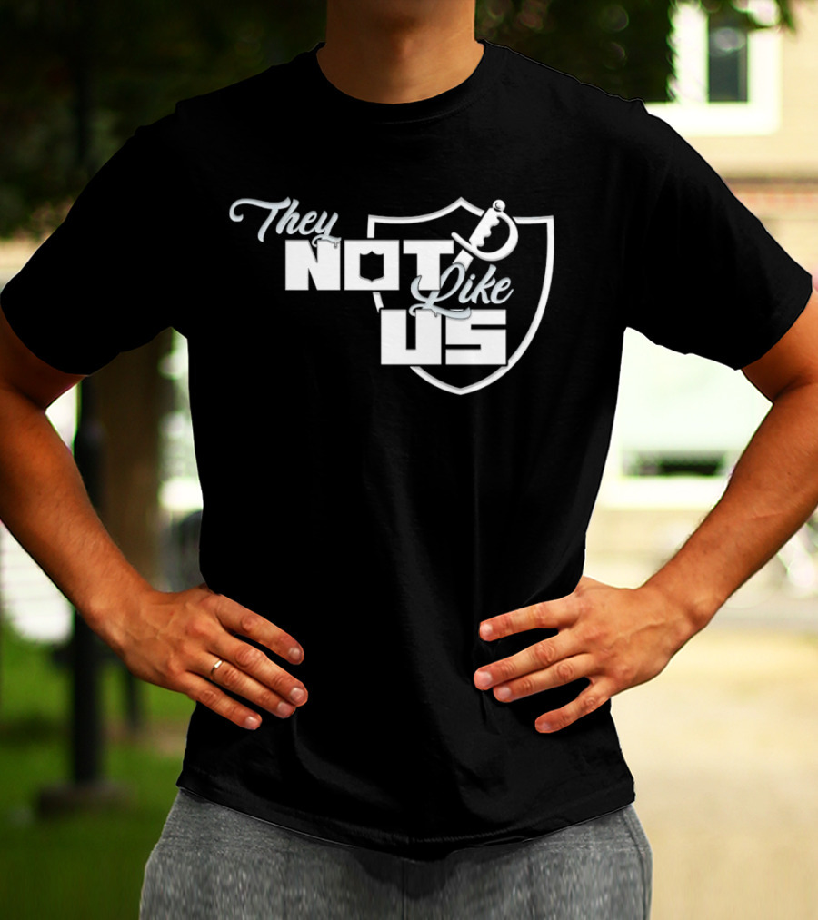 Las Vegas Raiders They Not Like Us Shield T-Shirt