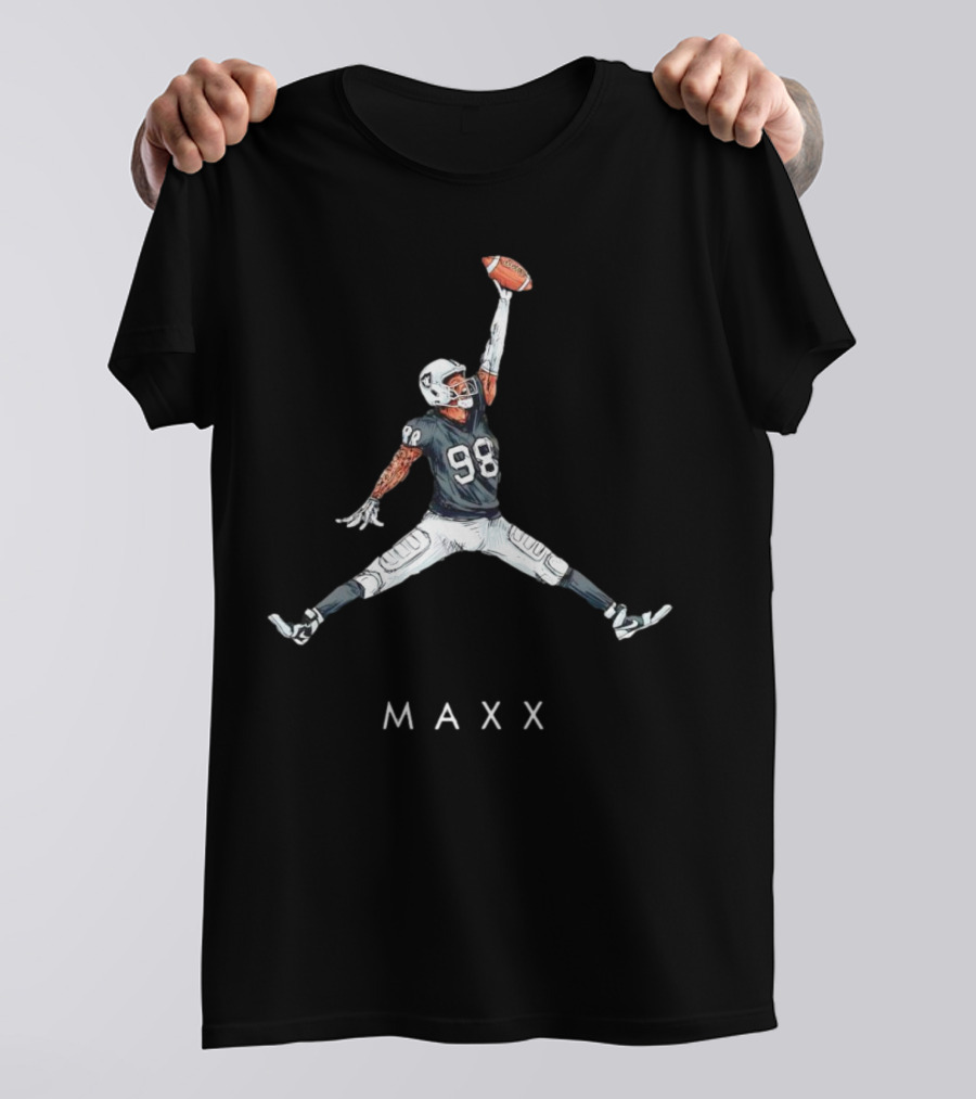 Maxx Crosby Las Vegas Raiders 98 Jumpman Style Maxx T-Shirt