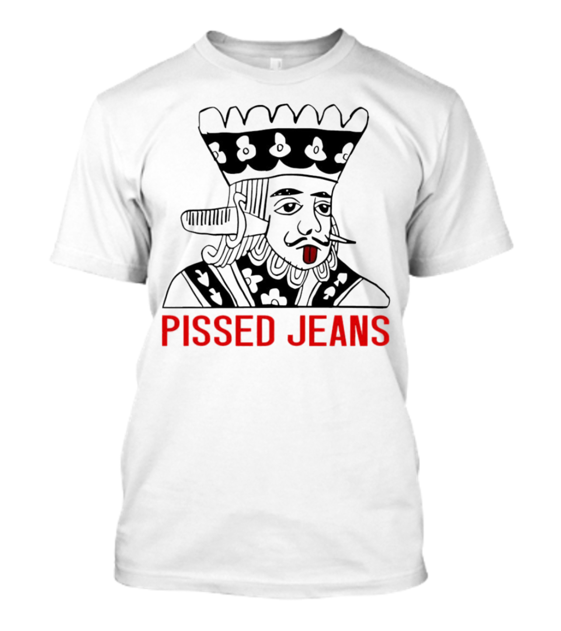 Pissed Jeans Playing Card King With Red-Tipped Tongue T-Shirt