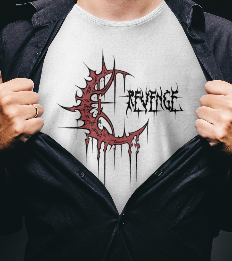 Revenge Crescent Dripping Blood T-Shirt