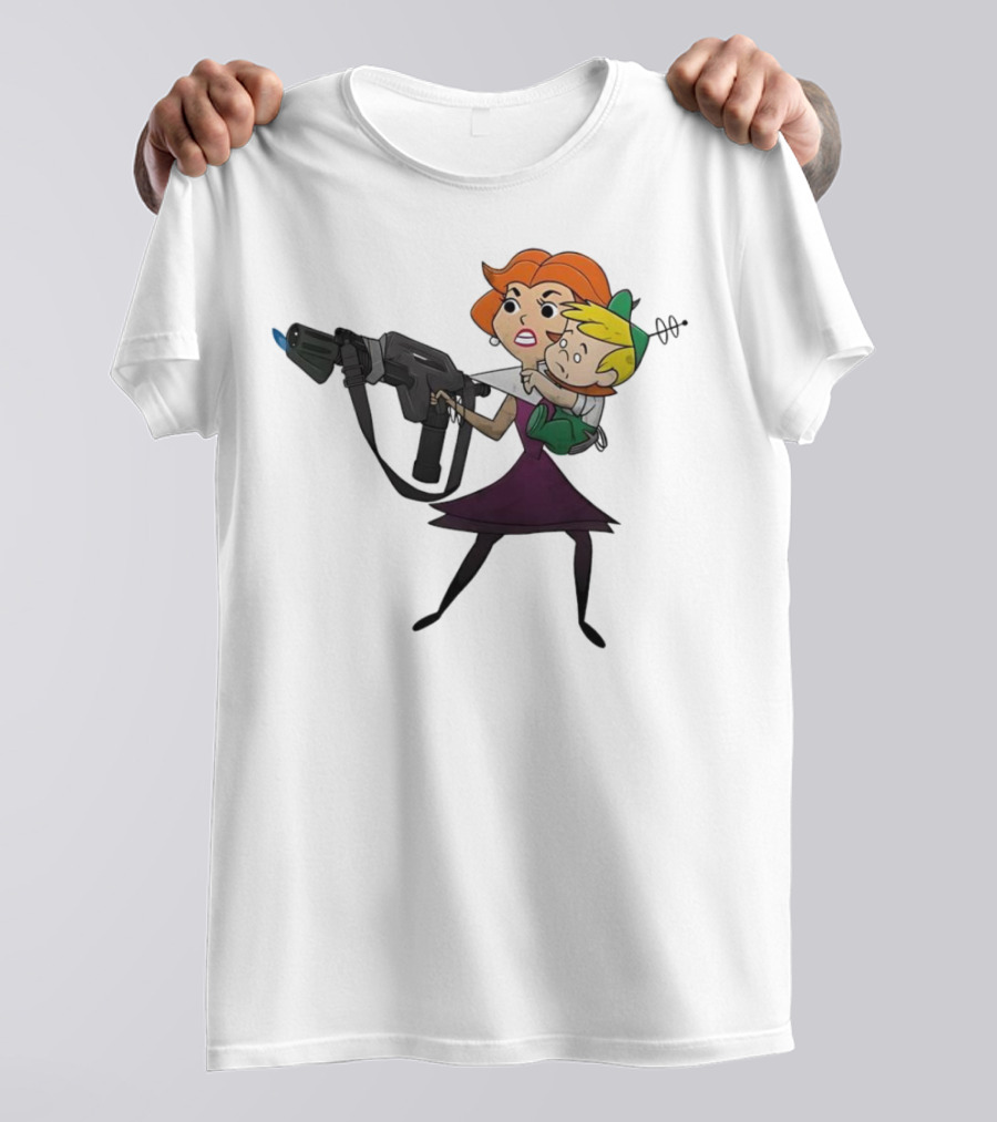 The Jetsons' Jane With Blaster Protecting Elroy Get Away From Him You B-word T-Shirt