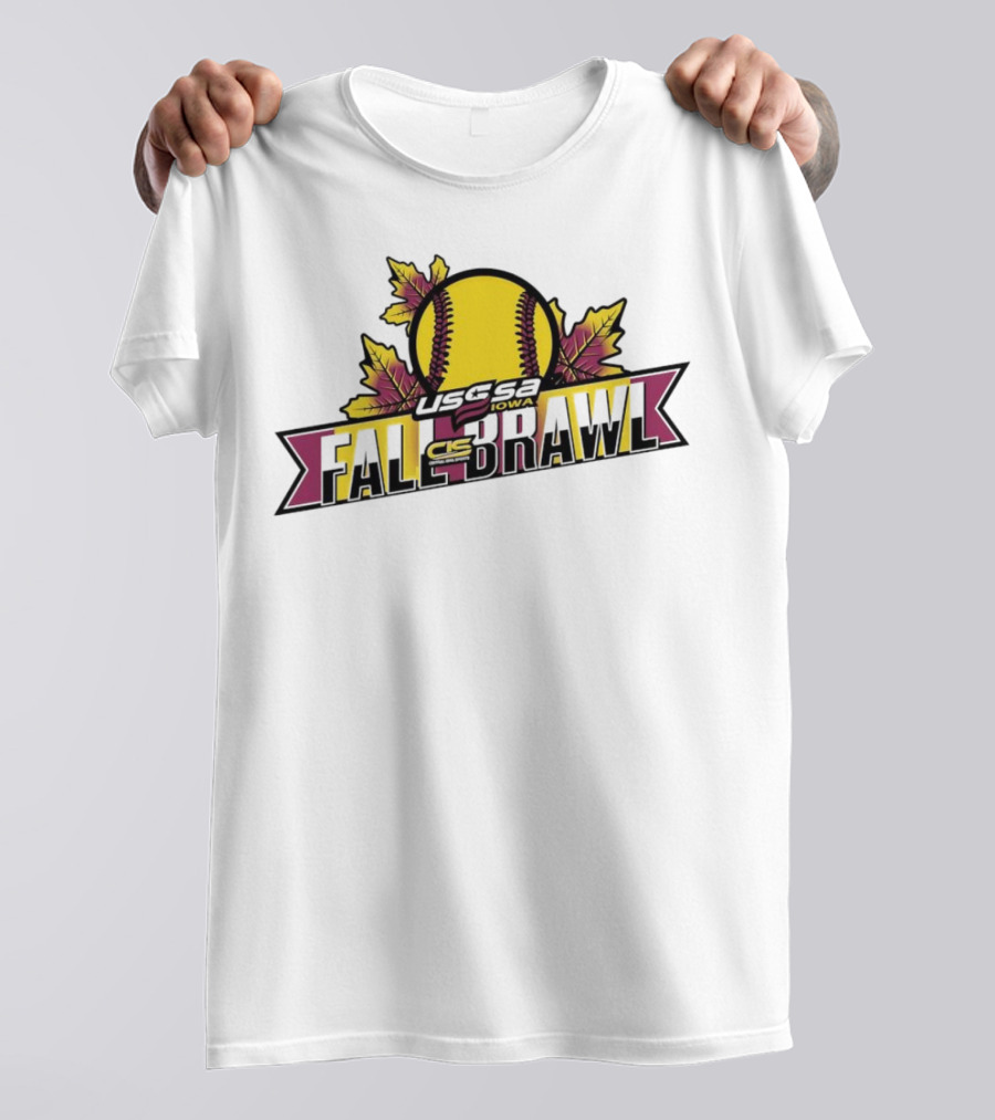 USSSA Iowa Fast Pitch CIS Fall Brawl Leaf Softball T-Shirt
