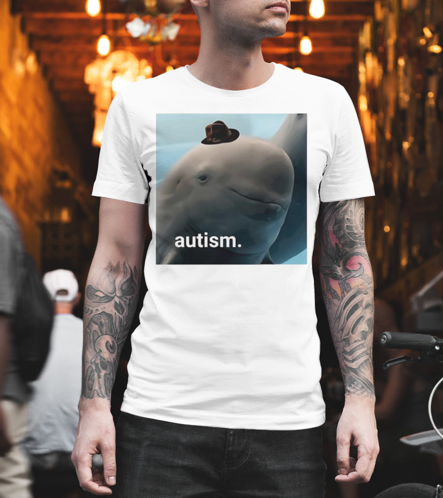 Autism Dolphin Meme With Hat T-Shirt
