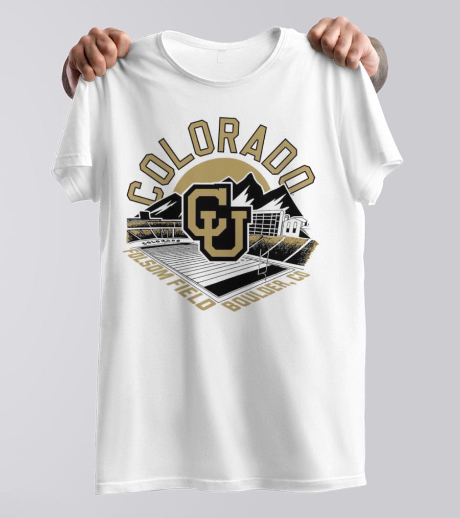 Colorado Buffaloes CU Folsom Field Boulder Stadium T-Shirt