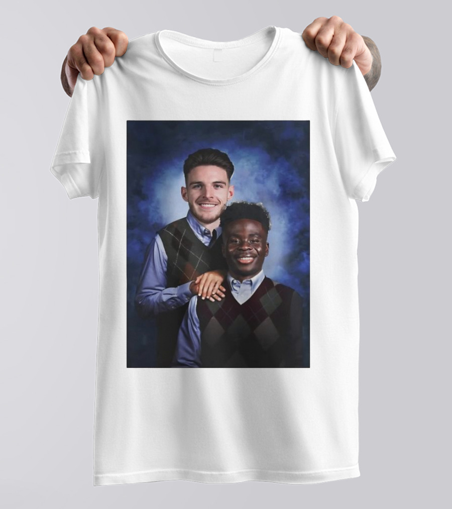 Declan Rice And Bukayo Saka Step Brothers Themed T-Shirt