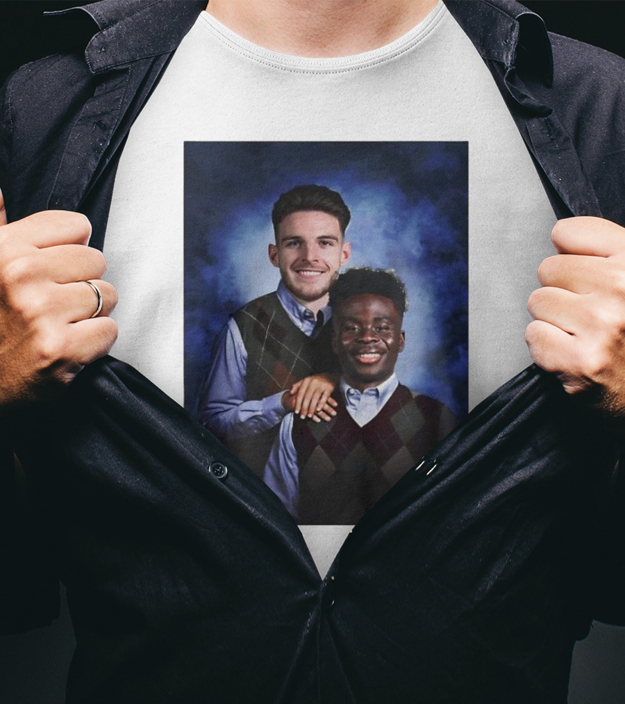 Declan Rice And Bukayo Saka Step Brothers Themed T-Shirt