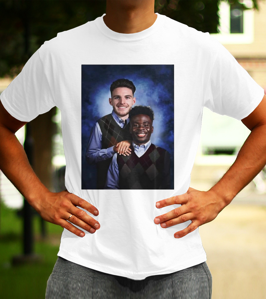 Declan Rice And Bukayo Saka Step Brothers Themed T-Shirt