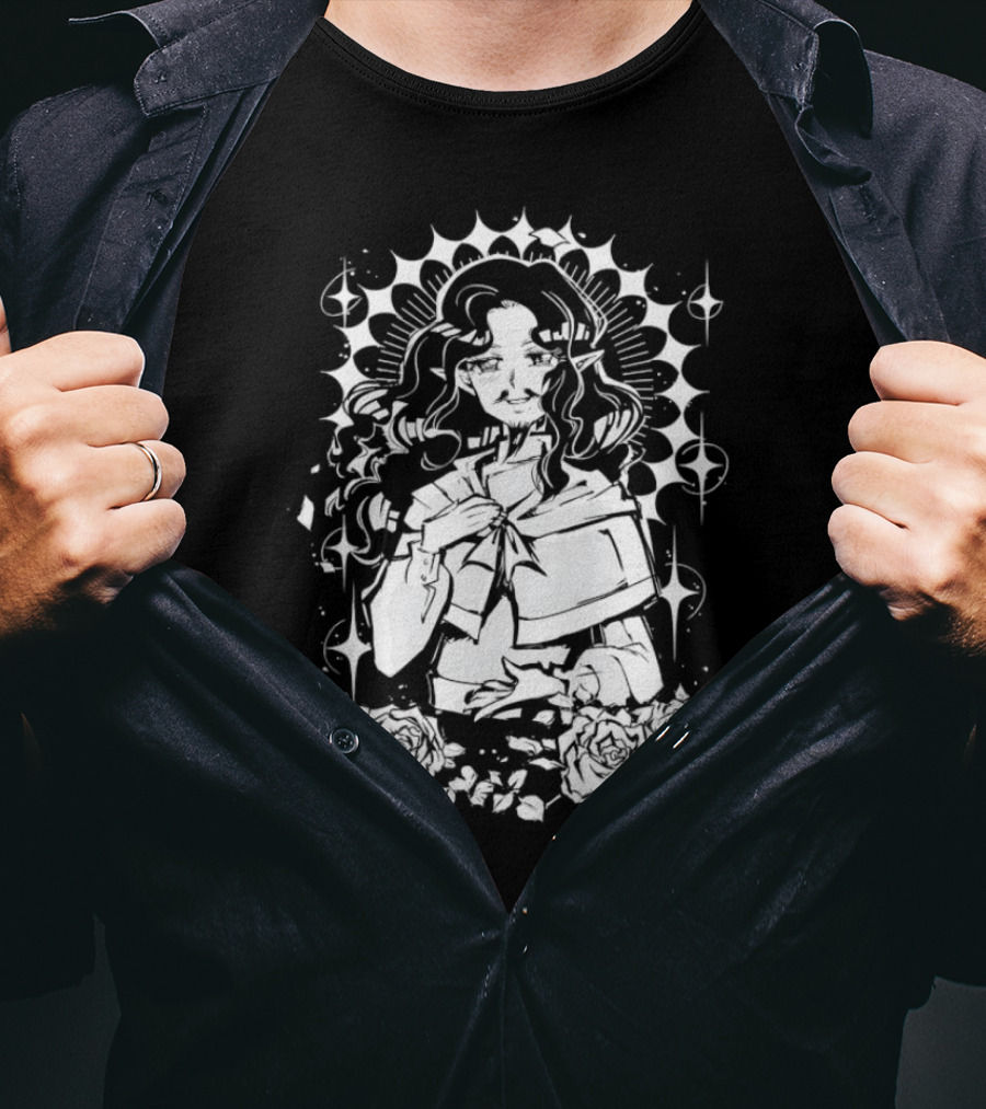 Elf Senshi Meshi Most Handsome Chef With Roses In Dungeon T-Shirt