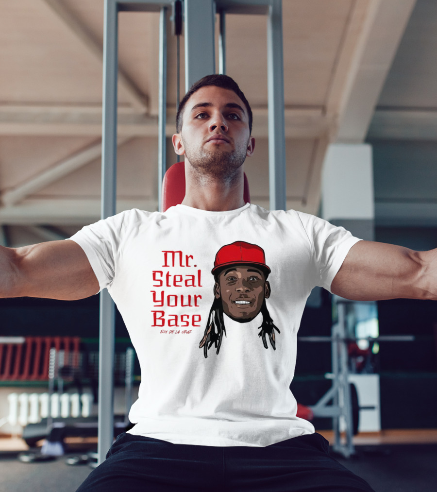 Elly De La Cruz Cincinnati Reds Mr. Steal Your Base Red Cap T-Shirt