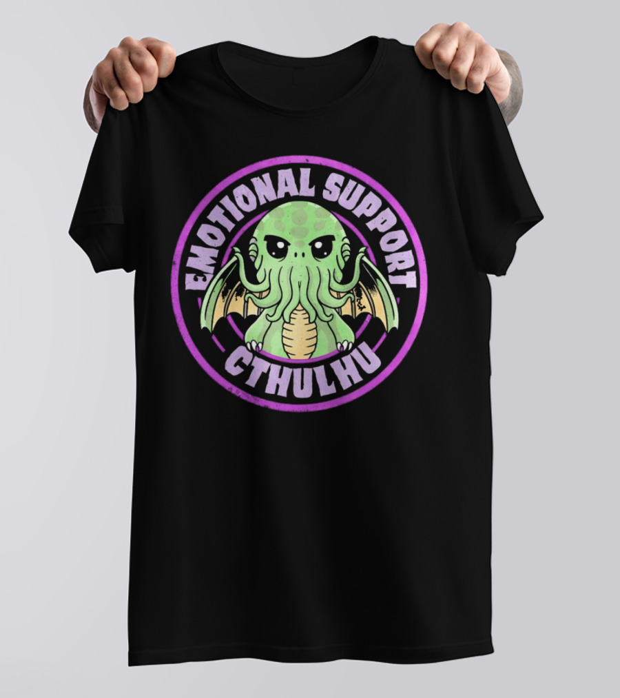 Emotional Support Cthulhu Cute Old One Mythos T-Shirt